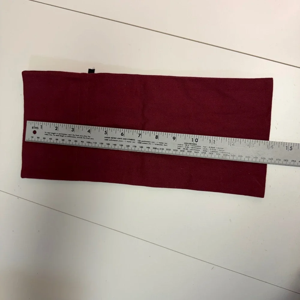 Set of 2 Burgundy Canvas Wine‎ Gift Bags with Black Ribbon Drawstring Closure